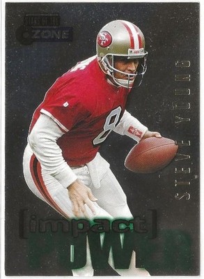STEVE YOUNG - 1995 Skybox Impact Power Stars of the Zone #IP-18  SF49ers (2129a)