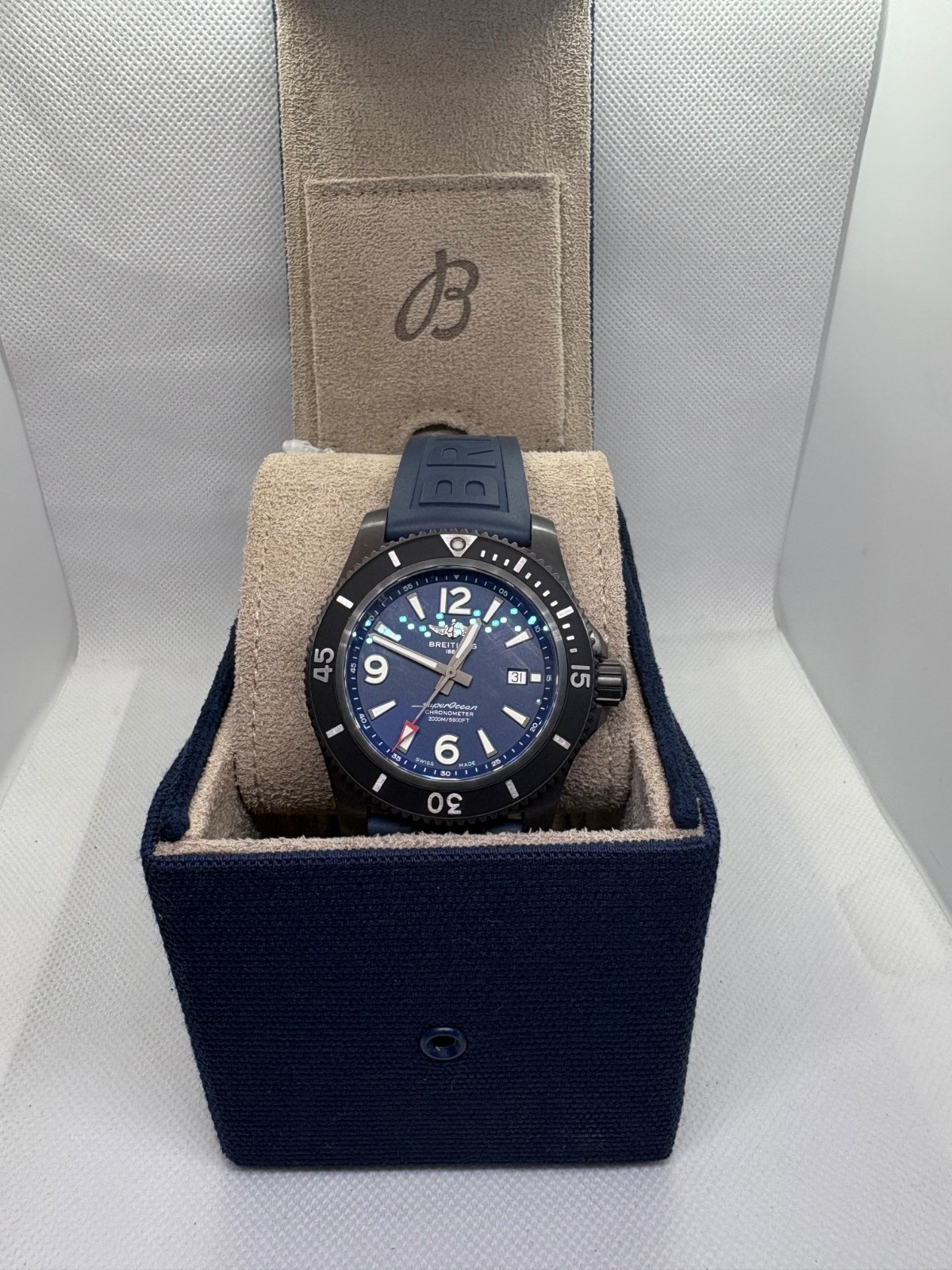 Breitling Superocean Auto, Darksteel case, Blue dial - M17368, Box & Papers '25
