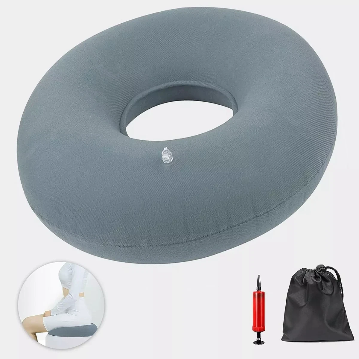 Cuscino A Ciambella In Memory Foam Per Emorroidi, Coccige, Gravidanza E Prostata - 2