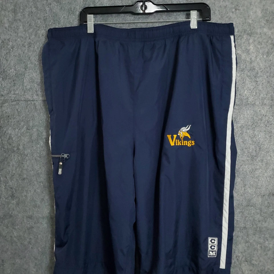 Pantalones de chándal de colección NFL Minnesota Viking para hombre XXL 2XL azul marino usados en excelente estado vintage CCM Foto 4 de 4