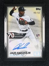 2021 Topps 70 Years of Baseball Black 40/50 Jazz Chisholm #70YA-JAZ Auto 0rm0