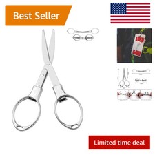 Easy-to-Carry Silver Folding Scissors - Perfect for Outdoor  Everyday Tasks