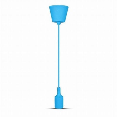 V-Tac 3476 Silicone Pendant Lamp Holder E27 Max 60W 240V Blue