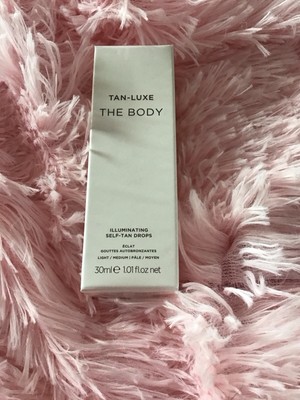 NEW Tan-Luxe The Body Illuminating Self Tan Drops Serum Light/Medium Retail $50