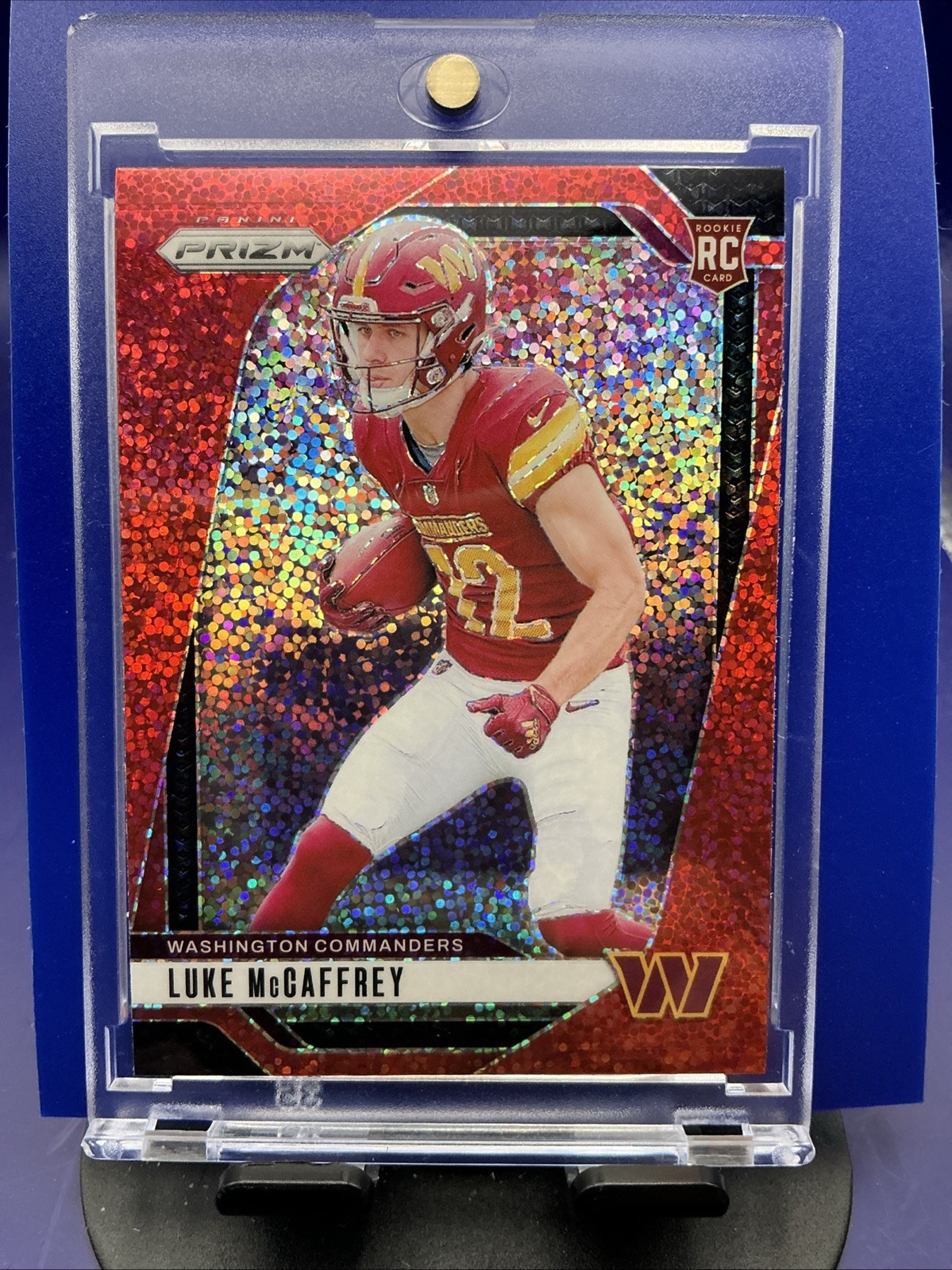 Panini Prizm Luke McCaffrey #367 Red Sparkle Rookie Washington Commanders 2024
