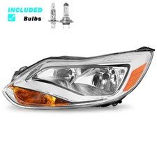 For 2012-2014 Ford Focus Oe Style Headlight Halogen Chrome Headlamp Left Side