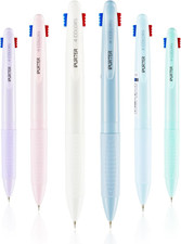 6-Pack 4-Color Gel Pens, 0.5Mm Fine Point, Quick-Dry Ink, Soft Grip Multicolor