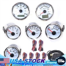 Universal 6 Gauge Kit Gps Speedometer Fit Car Marine Boat Truck Yacht Waterproof