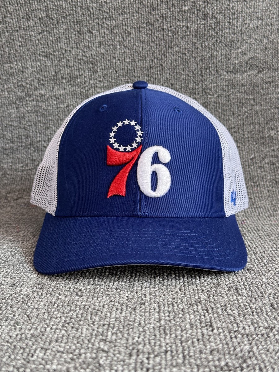 '47 Brand Philadelphia 76ers Trucker Snapback Blue White One Size Hat