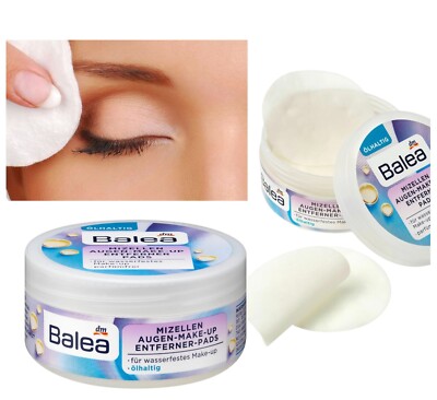 Balea Micellar Eye Makeup Remover Oily Pads Cleansing Waterproof Makeup 50 pcs