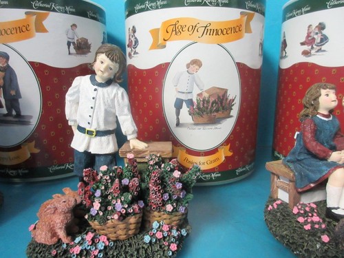 COMPLETE SET OF CATHERINE KARNES MUNN FIGURINE AGE OF INNOCENCE MILLENNIUM 2000 - Picture 5 of 24