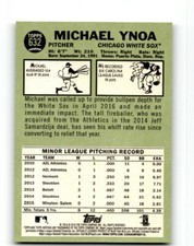 2016 TOPPS HERITAGE MICHAEL YNOA CHICAGO WHITE SOX #632