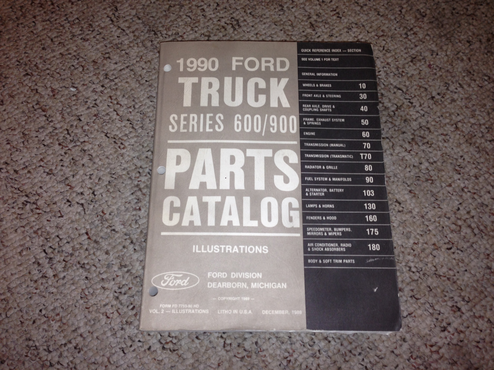 1990 Ford L9000 L900 LL9000 LL900 LN7000 LN700 Truck Parts Catalog