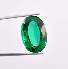 Flawless Natural 20 x 14 Green Zambian Emerald Loose Gemstone GIT Certified 