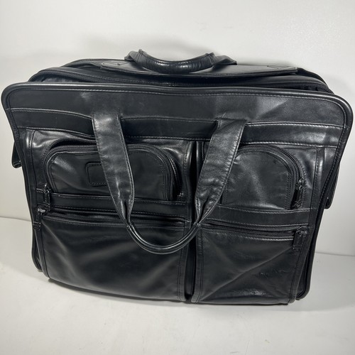 Tumi Alpha Series Black Napa Leather 