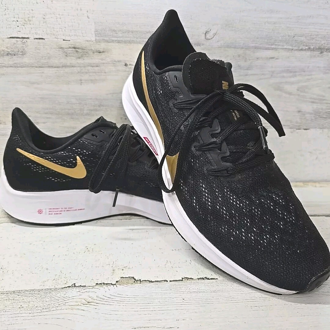 Nike Air Zoom Pegasus 36 Womens AQ2210-008 Black Running Shoes Sneakers