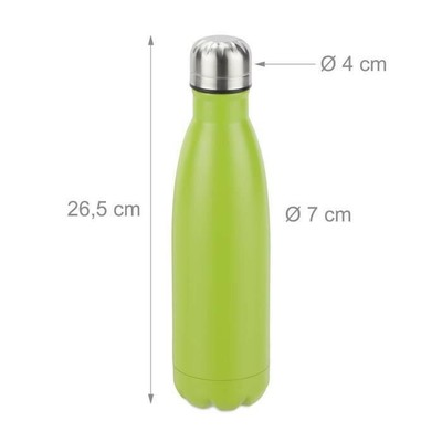 Gourde Isotherme Thermos Natura 0,5L - Acier Inox Double Paroi | Garde Froid Et Chaud