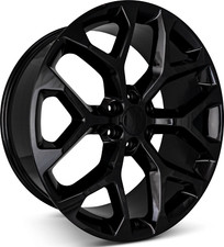 4 20x9 Oe Replica Snowflake Wheels Gloss Black Rims Fit Silverado Tahoe