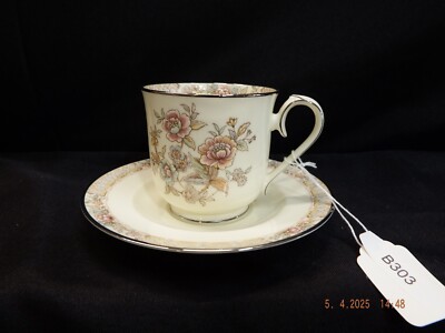 K & A Krauthein Selb Bavaria Germany Cellini Tea Cup & Saucer-Woodfield-B305