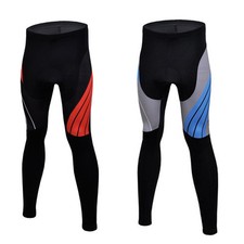 Winter Bicycle Pants Padded Cycling Tights Men's Cycle Long Pants Red/Blue S-5XL