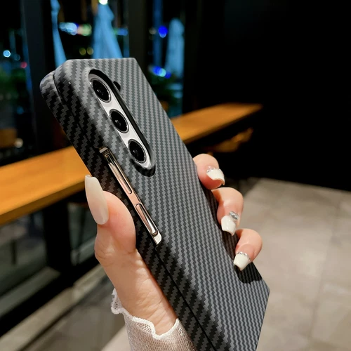 Carbon Fiber Patterned Slim Matte Case For Samsung Galaxy Z Fold 5 Fold 6 Cover - Picture 9 of 15