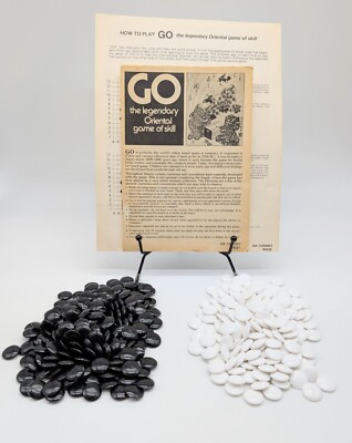 300+ Black & White Plastic Stones From GO Ancient Chinese Oriental Game Of Skill