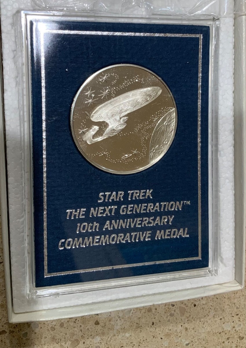 Franklin Mint Star Trek The Next Generation 10th Anniversary .925