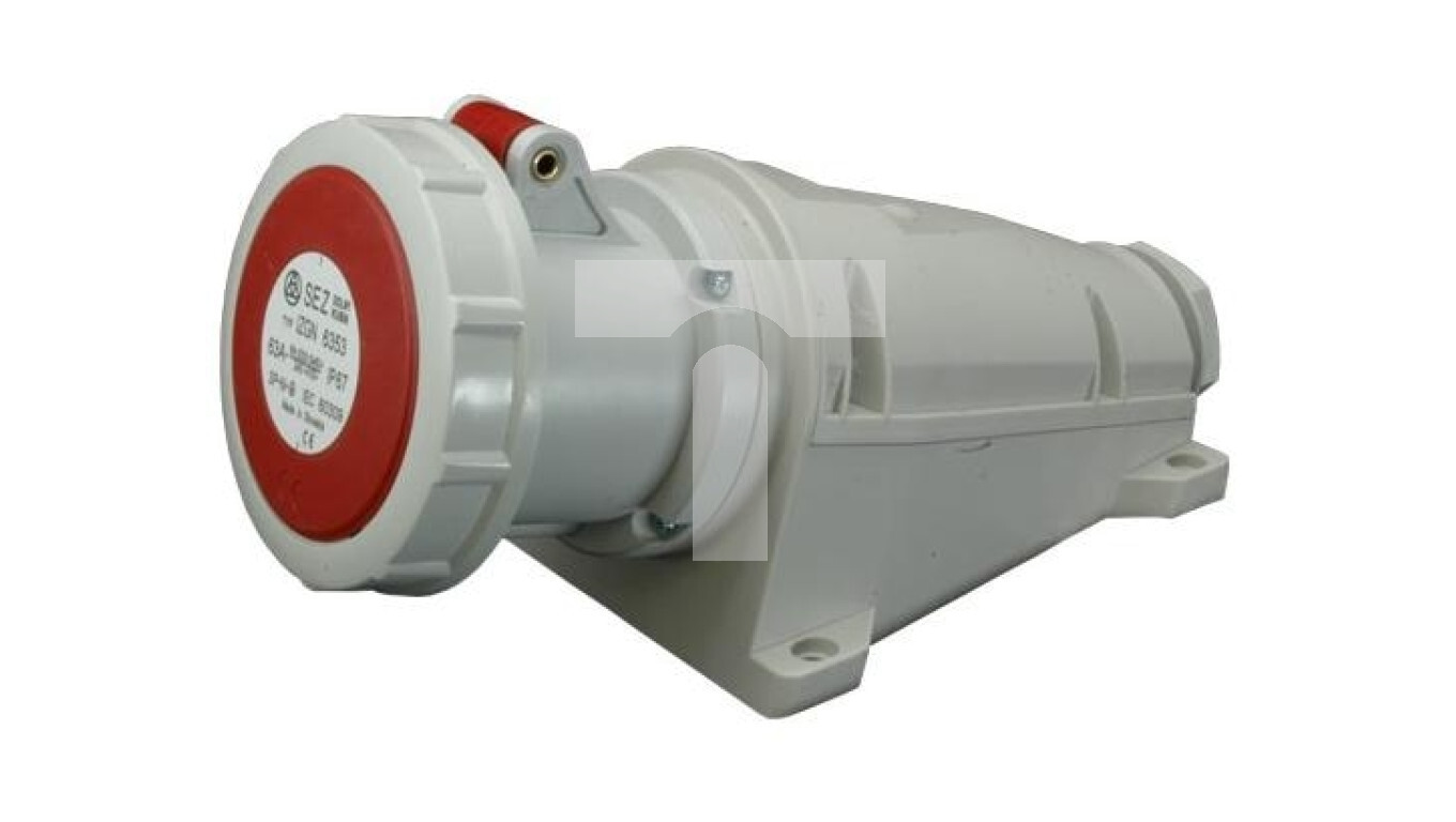 Fixed socket 5P 63A 400V red IP67 IZGN 6353 /T2UK