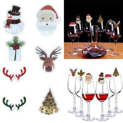 Personalisieren Sie Ihre Weingläser 10er Set Nikolausmütze Tasse Karten für Weihnachten