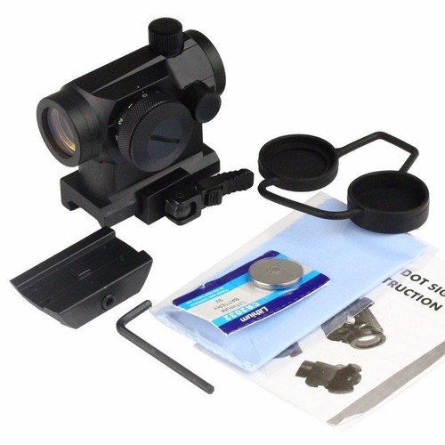 Tactical Mini 1X22 Reflex Red Green Dot Scope Sight with QD Quick Rise Mount - Picture 6 of 6