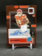 2022 Panini Donruss Clearly Rated Rookie Red Auto Skyy Moore RC /49 Chiefs ***