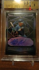 2019 PANINI OBSIDIAN FERNANDO TATIS JR ROOKIE AUTO BGS 9.5 +GEM PURPLE/99  POP 4