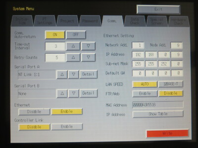 Omron NS12-TS01B-V2 Interactive Display Color Touch /Ethernet