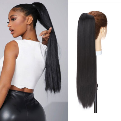 Klammer Zopf Pferdeschwanz Clip in Haarverlängerung Haarteil Claw on Ponytail DE