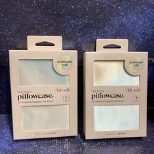 2X Kitsch Beauty The Satin Pillowcase AURA Holographic Rainbow  26" x 19"