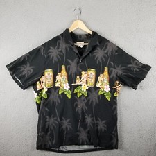 Vintage Shirt Northshore Hawaiian Beer Hula Girls Made in USA Men XL