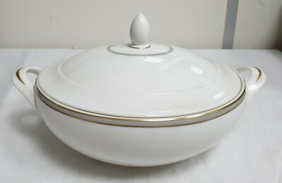 ROYAL DOULTON FEINPORZELLAN OVAL BEDECKT GEMÜSETERRINE OXFORD GRAU - T.C.1190