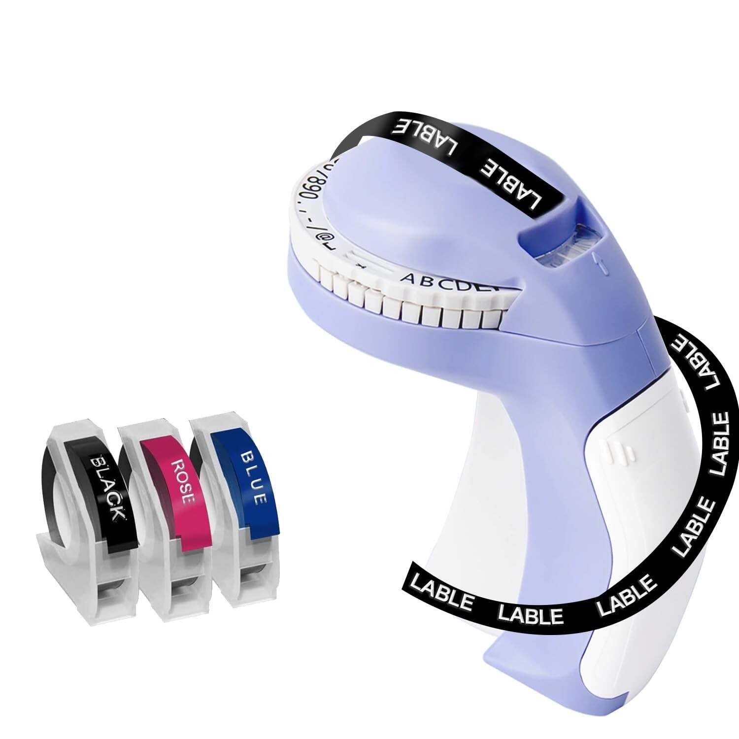 Handheld 3D Embossing Label Maker with 3 Tapes Portable Labeling Machine