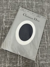 Christian Dior Diorissimo Pantyhose Nylons Hosiery Size 2 Navy Blue Up to 5'7"