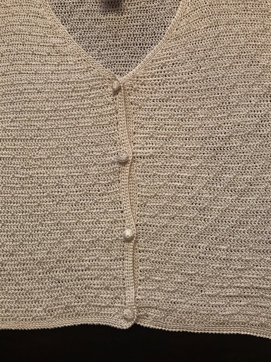 Pearl beaded cheap solid cardigan