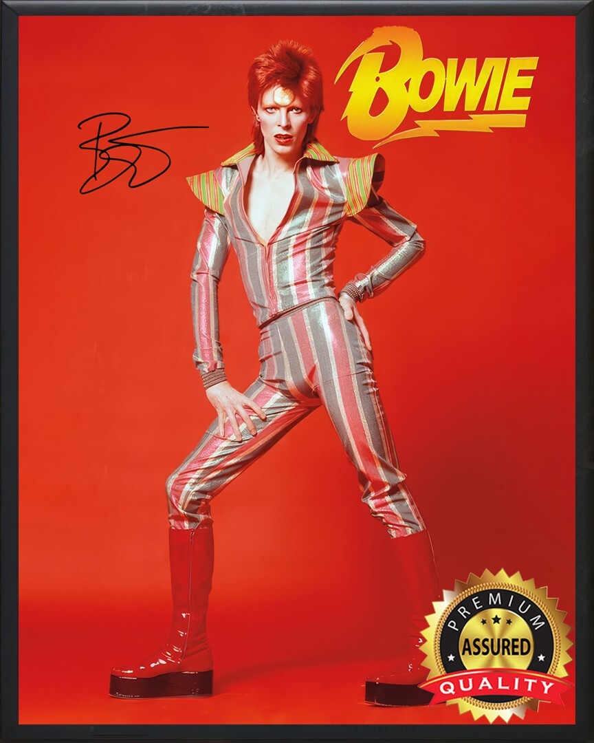 David Bowie - Autographed Reprint - 11 x 14 - Metal Sign 11 x 14