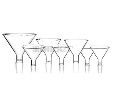60/80/90/100mm Joint #14 #19 #24 #29 Lab Glass Powder Conical Funnel Teaching