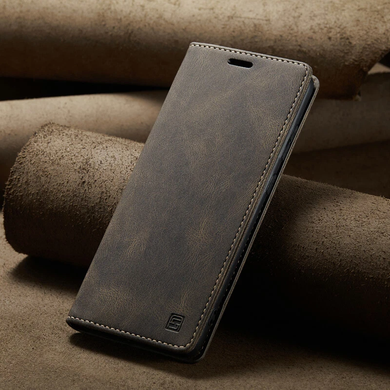 Slim Leather Case for Samsung S22+/S21/S20+ FE Ultra Magnetic Flip Wallet Cover - Image 3 of 4