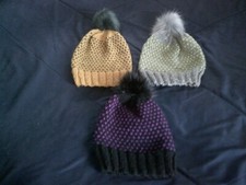 3 Handknitted Hats for 15.00  Free Shipping 