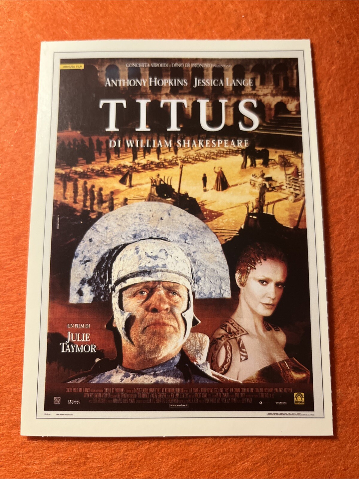 Locandina originale film Titus (1999) - Regia di Julie Taymor