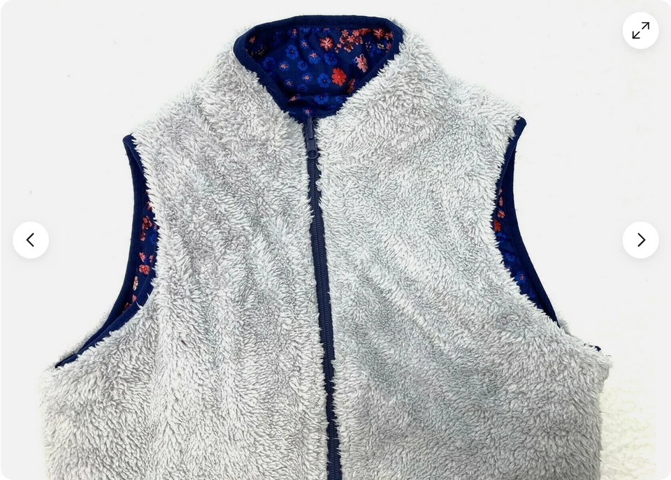 Buffalo David Bitton Girls Reversible Vest 2 Piece Sets(Floral Coral, XS-5/6)NWT - Imagem 4 de 4