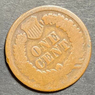 1865 Indian Head Cent Tough Scarce Rotated Reverse Die Mint Error