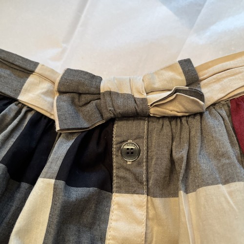 Burberry Children Girl's Button-Front with Bow Soft Cotton Skirt 8YR - Picture 2 of 11