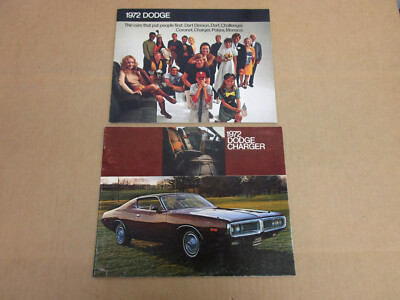 1972 Dodge Charger sales brochure dealer literature 4 page folder + FULL LINE