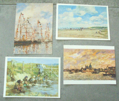 Boudin Louis Eugene Postkarten 4 Stück Konvolut Postkarte Kunstpostk. Bild Nr.99